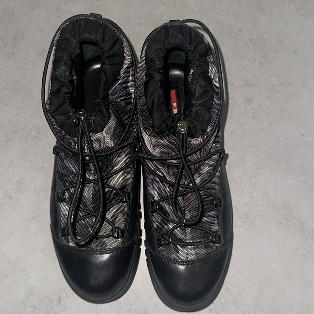 Prada Leather snow boots